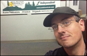 The obligatory selfie in the waning moments of my last day at the White Mountain Independent. (8/2013)